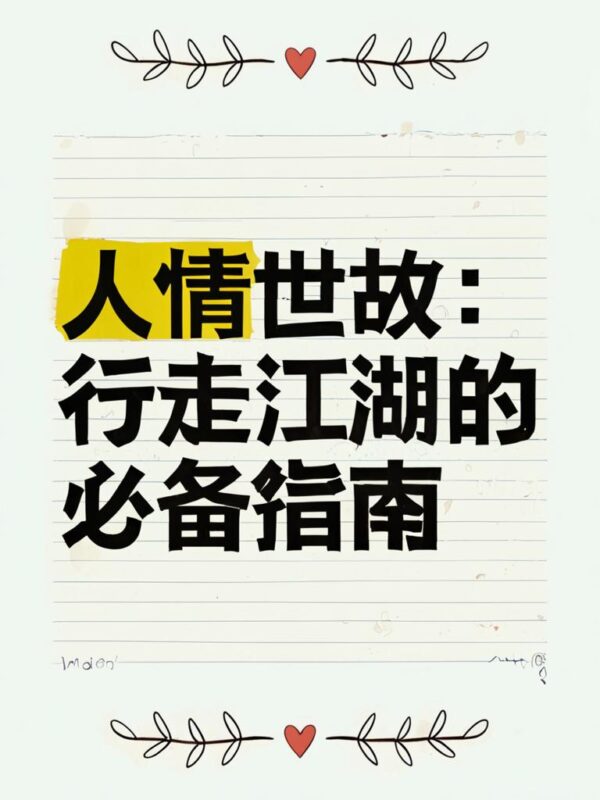 行走江湖40条人情世故,全是干货-专注于利州本地信息和服务为一体的网站利州江畔